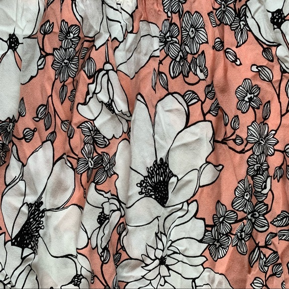 Glam & Fame Coral & White Spring Floral Dress - Picture 2 of 4